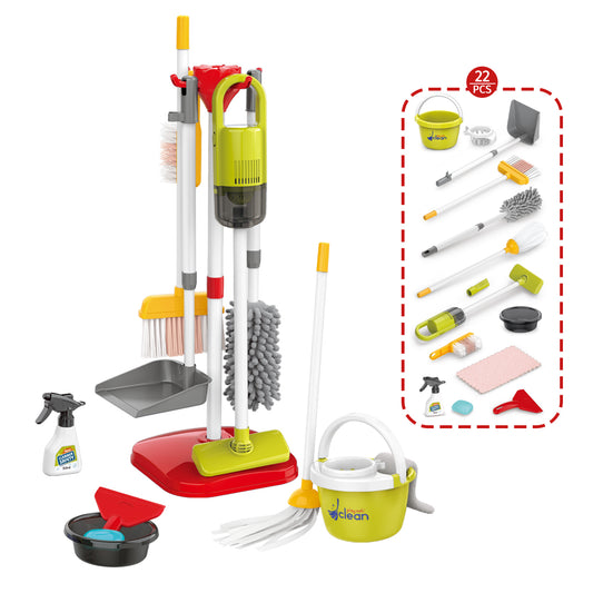 Children’s Pretend Cleaning Toy Set with Vacuum and Tools