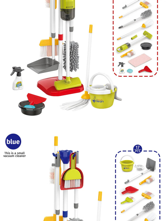 Children’s Pretend Cleaning Toy Set with Vacuum and Tools