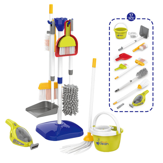 Children’s Pretend Cleaning Toy Set with Vacuum and Tools