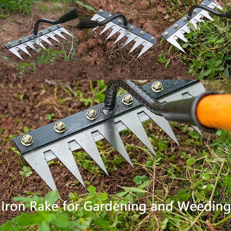 Choose Your Size – Carbon Steel Garden Hand Rake