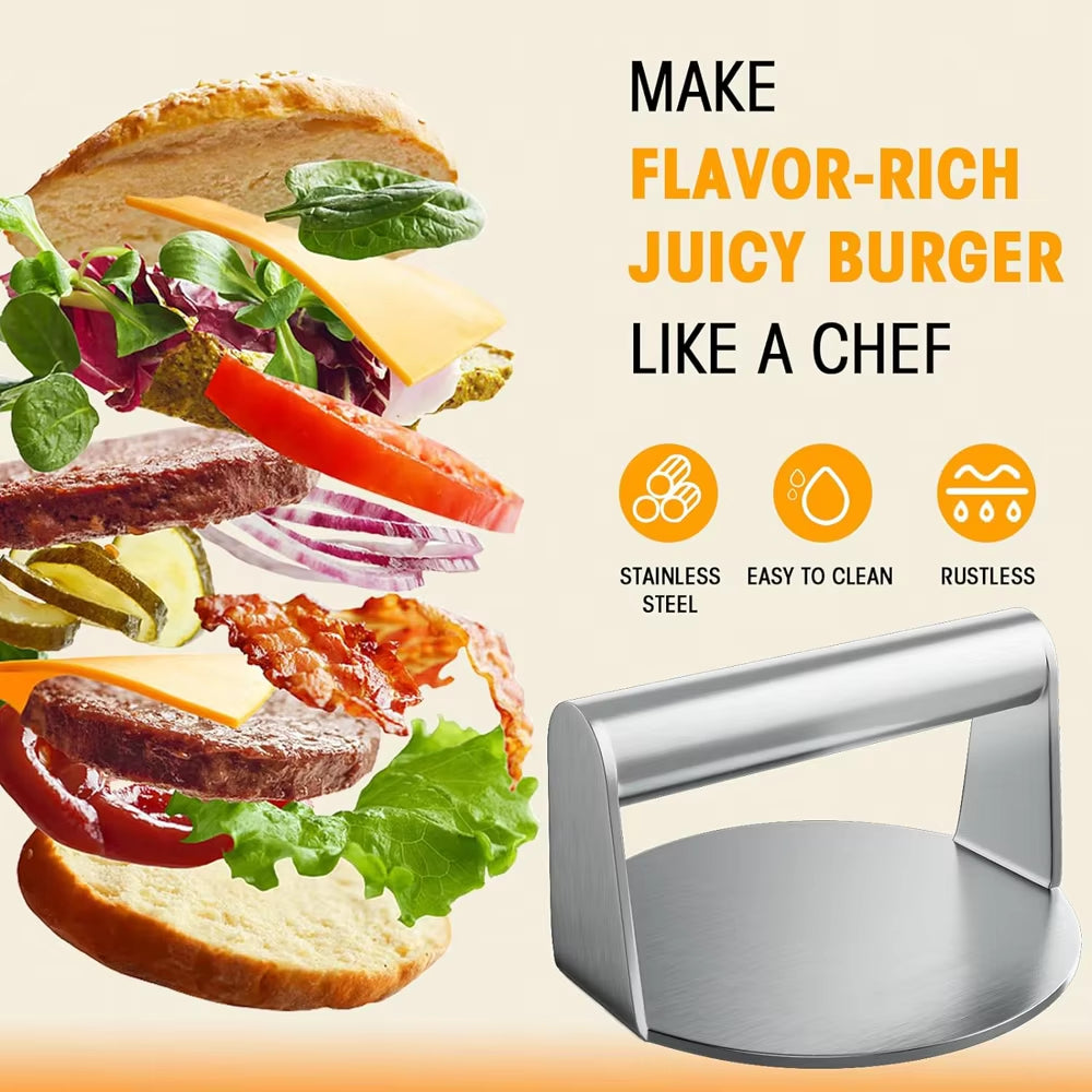Circular Square Burger Meat Press