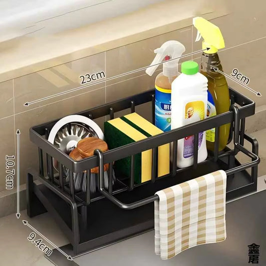 Compact Tap-Mounted Spice Shelf-Sink
