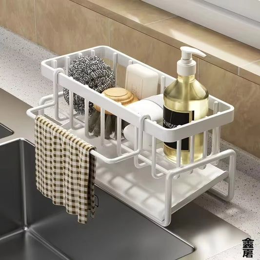 Compact Tap-Mounted Spice Shelf-Sink