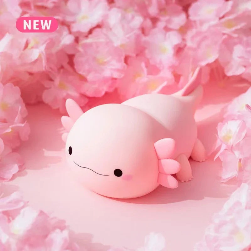 Cute Axolotl Night Light Silicone Touch Lamp for Kids