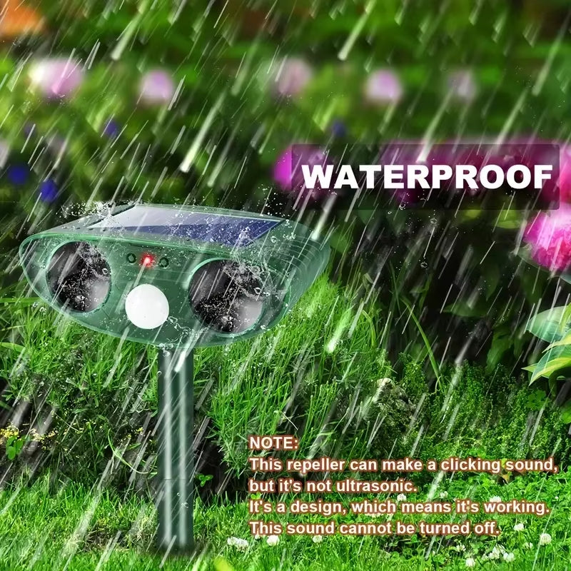 Defend Your Garden – Solar Ultrasonic Repeller Set