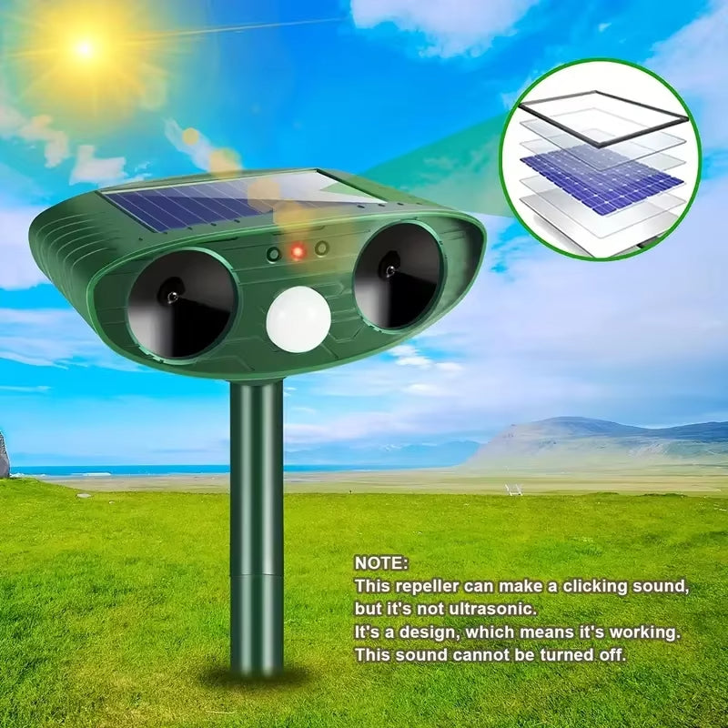 Defend Your Garden – Solar Ultrasonic Repeller Set