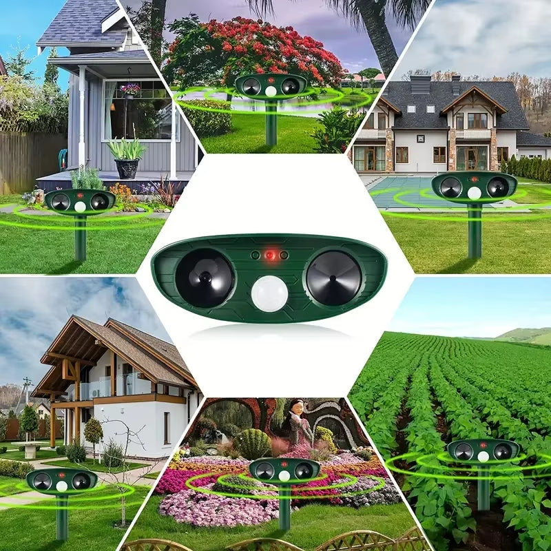 Defend Your Garden – Solar Ultrasonic Repeller Set
