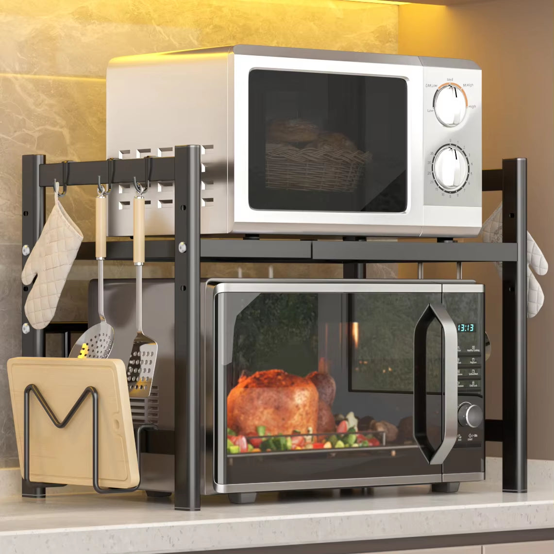Expandable Microwave Shelf