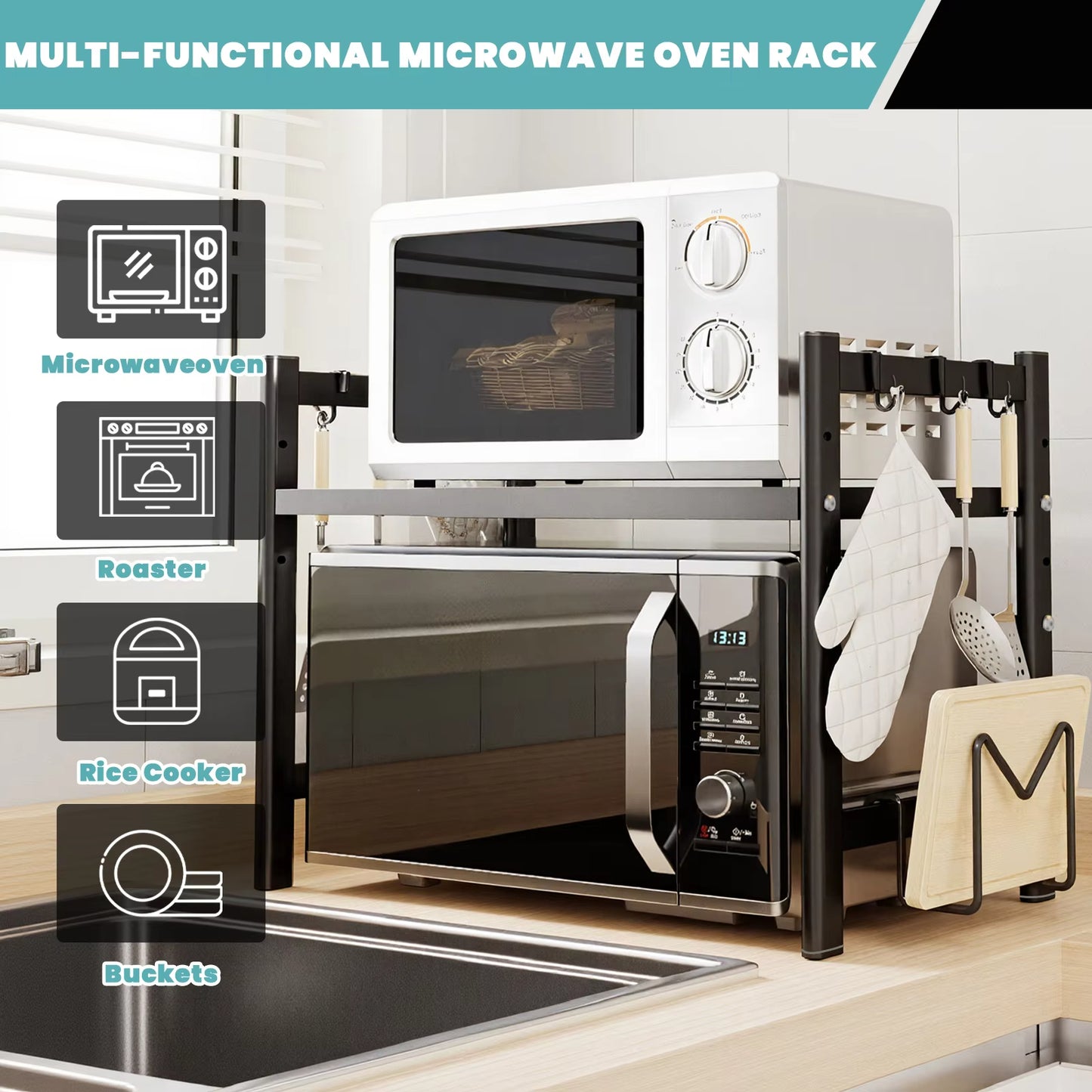 Expandable Microwave Shelf