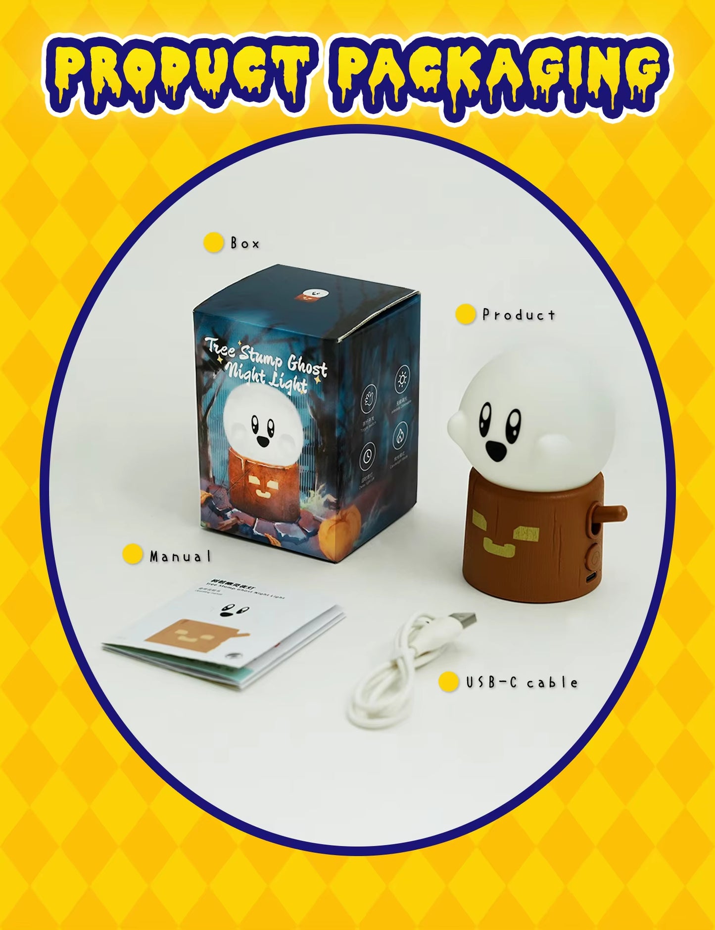 Flameless LED Night Light Dimmable Bedside Lamp for Kids