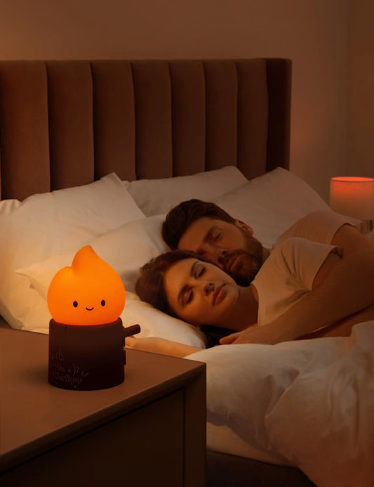 Flameless LED Night Light Dimmable Bedside Lamp for Kids