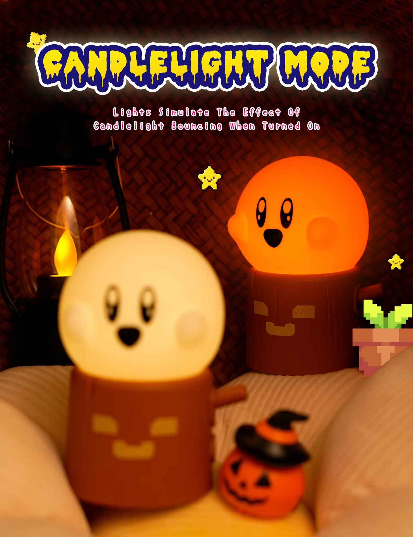 Flameless LED Night Light Dimmable Bedside Lamp for Kids