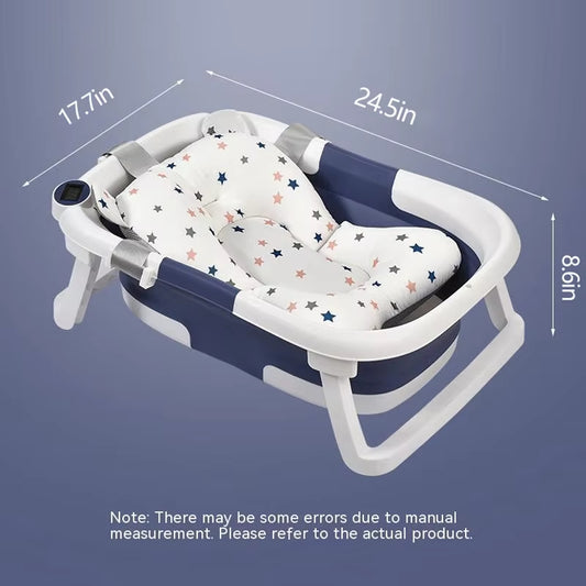 Foldable Silicone Baby Bathtub with Temperature Sensor