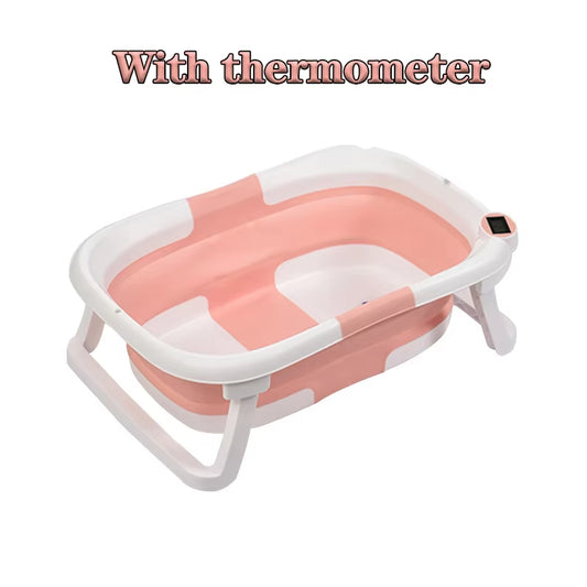 Foldable Silicone Baby Bathtub with Temperature Sensor