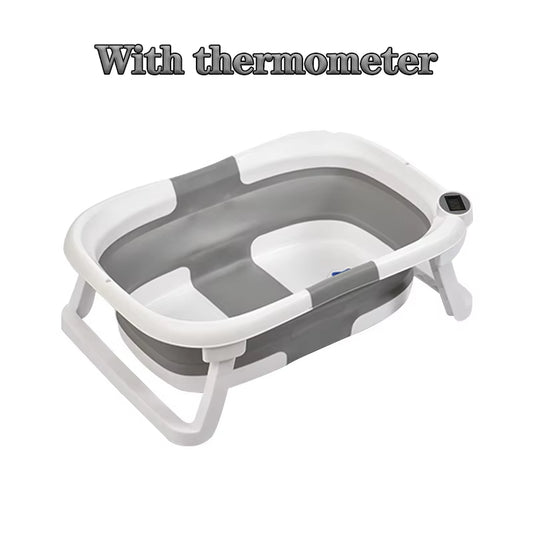 Foldable Silicone Baby Bathtub with Temperature Sensor