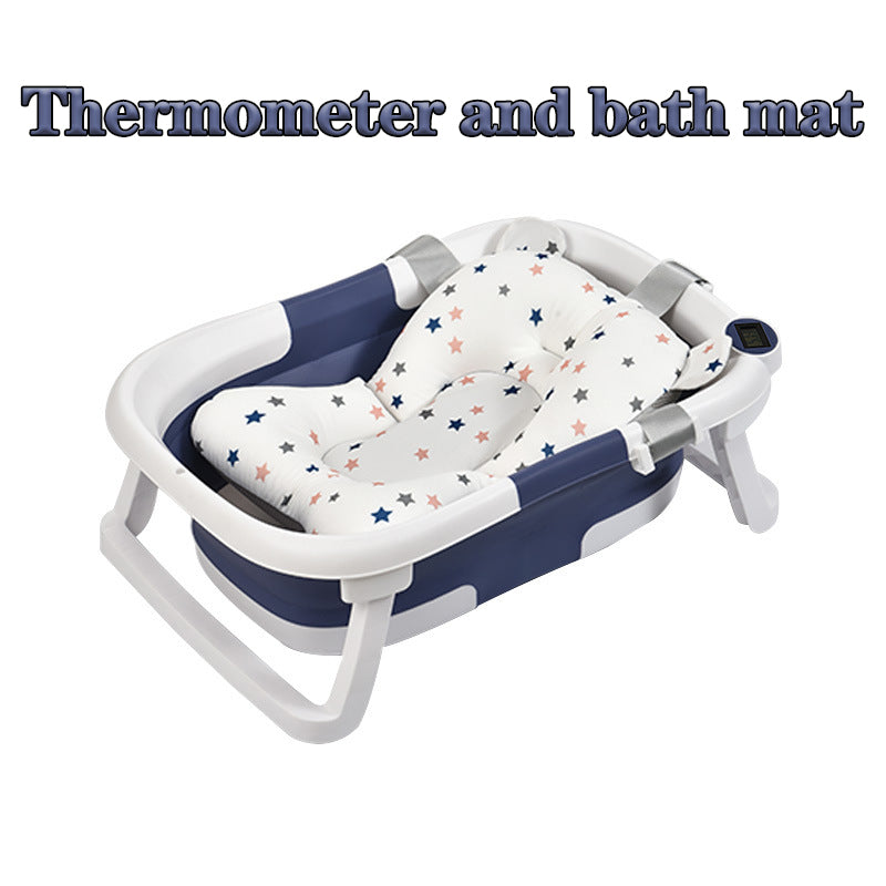 Foldable Silicone Baby Bathtub with Temperature Sensor