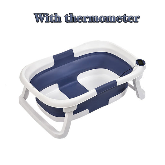 Foldable Silicone Baby Bathtub with Temperature Sensor