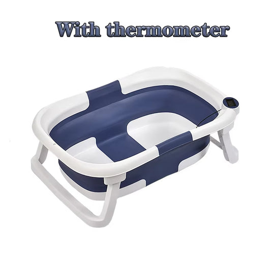 Foldable Silicone Baby Bathtub with Temperature Sensor