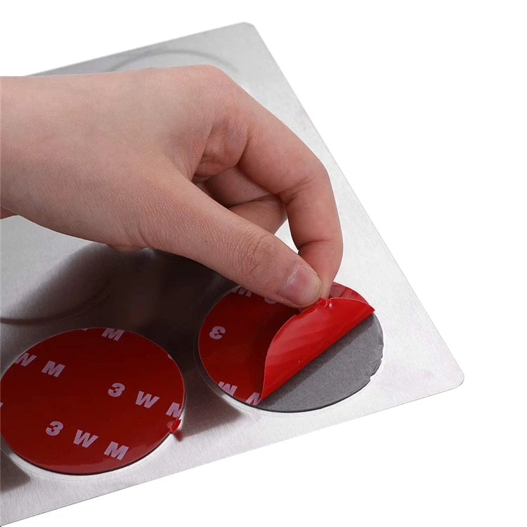 Magnetic Spice Jars with Wall Mounted Rack – Stainless Steel Spice Tins & Seasoning Containers with Labels