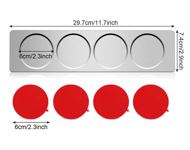 Magnetic Spice Jars with Wall Mounted Rack – Stainless Steel Spice Tins & Seasoning Containers with Labels