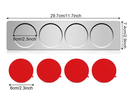 Magnetic Spice Jars with Wall Mounted Rack – Stainless Steel Spice Tins & Seasoning Containers with Labels