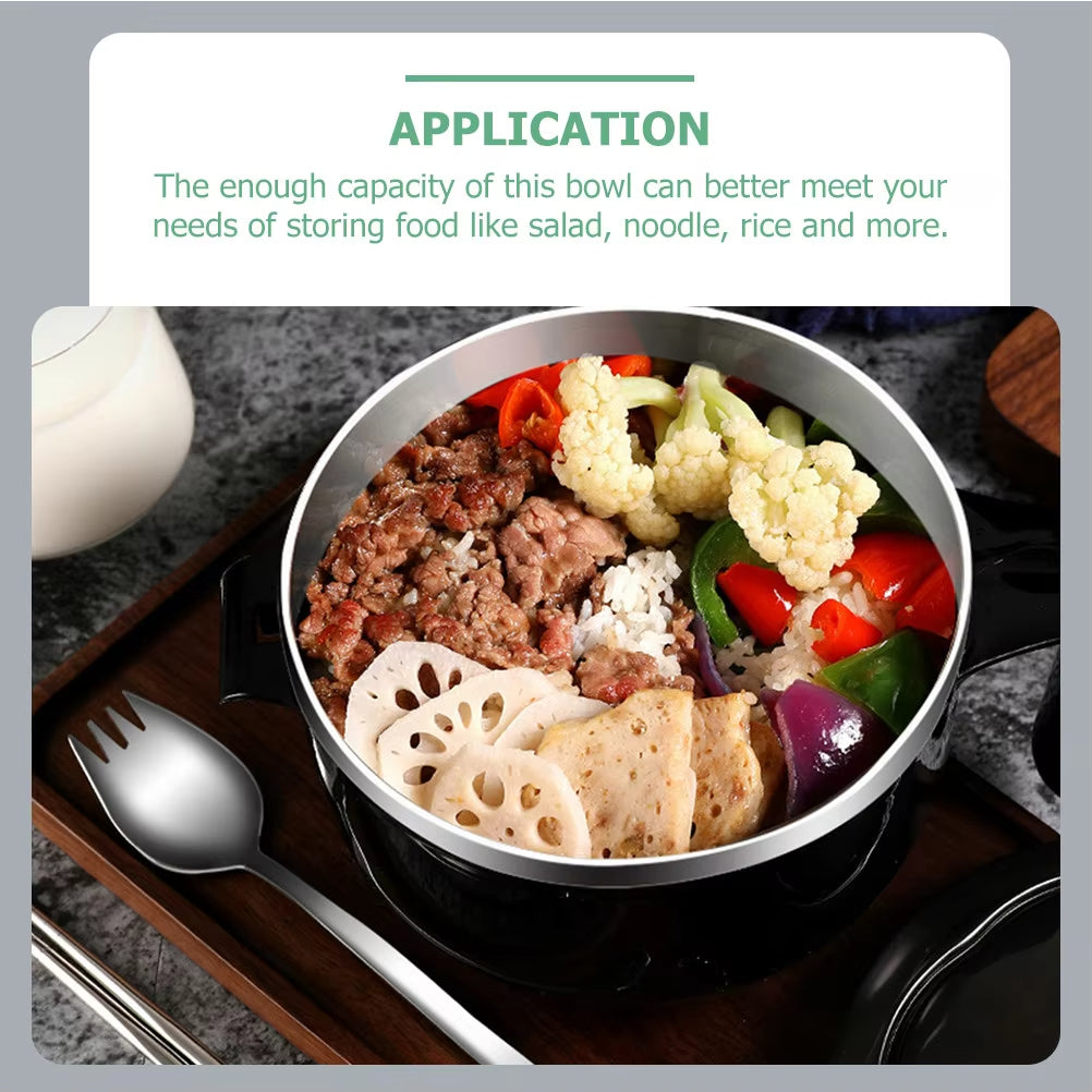 Heat-Resistant Stainless Steel Food Bowl