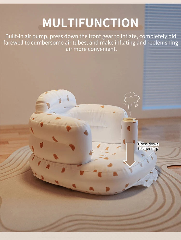 Inflatable Baby Sofa Seat Portable Bath Chair for Infants