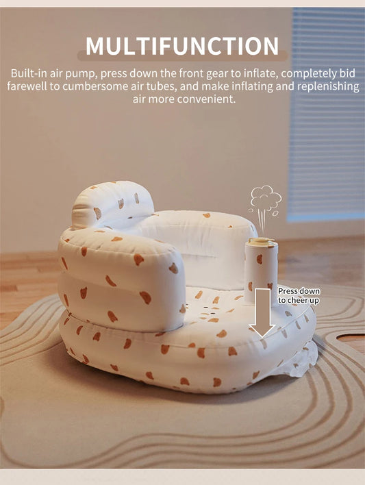 Inflatable Baby Sofa Seat Portable Bath Chair for Infants