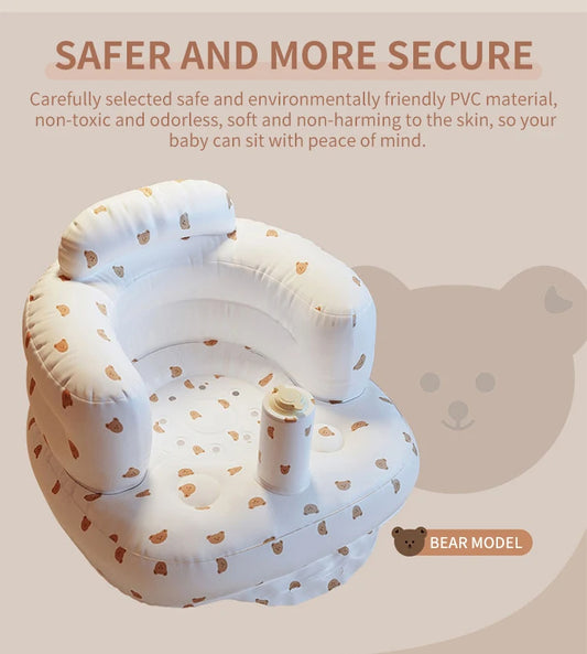 Inflatable Baby Sofa Seat Portable Bath Chair for Infants