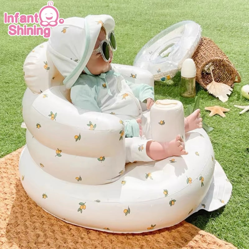 Inflatable Baby Sofa Seat Portable Bath Chair for Infants