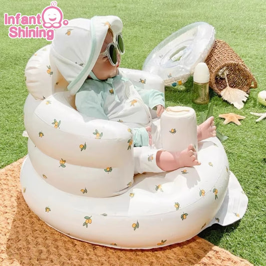 Inflatable Baby Sofa Seat Portable Bath Chair for Infants