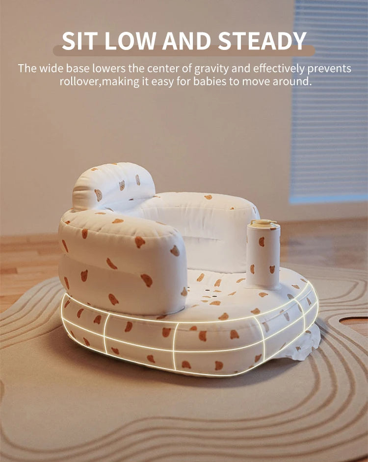 Inflatable Baby Sofa Seat Portable Bath Chair for Infants
