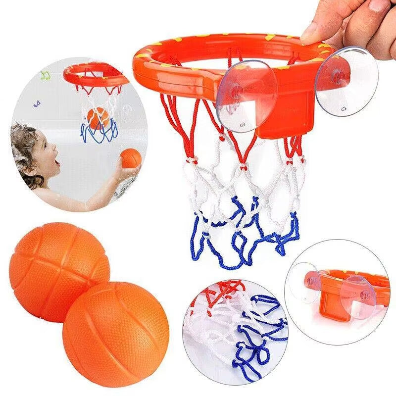 Kids Bath Basketball Hoop Toy Set with 3 Balls