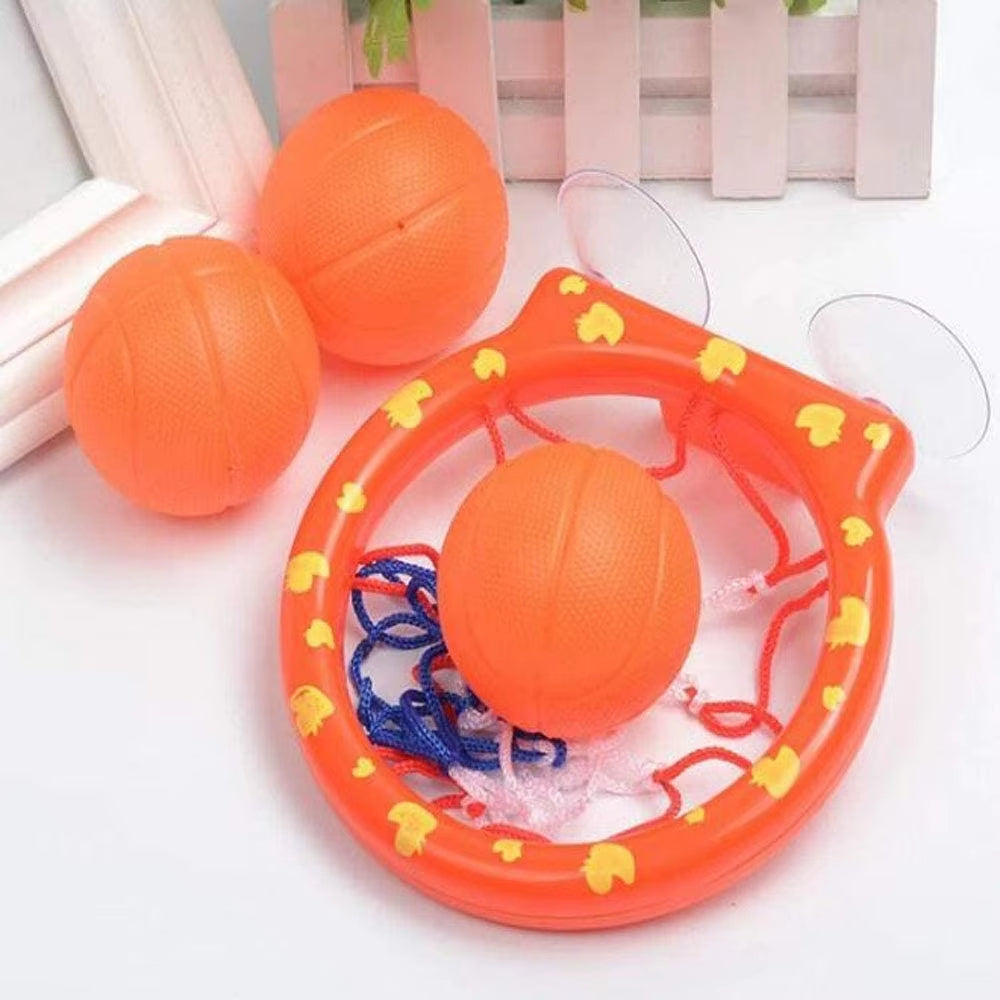 Kids Bath Basketball Hoop Toy Set with 3 Balls