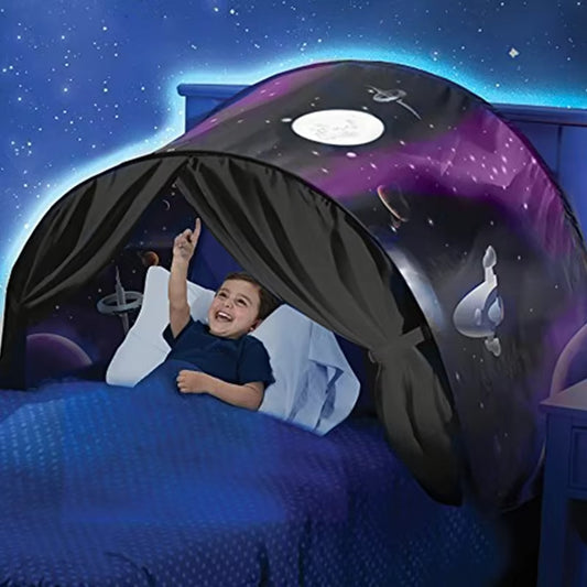 Kids Bed Dream Tent with Light Foldable Mosquito Net