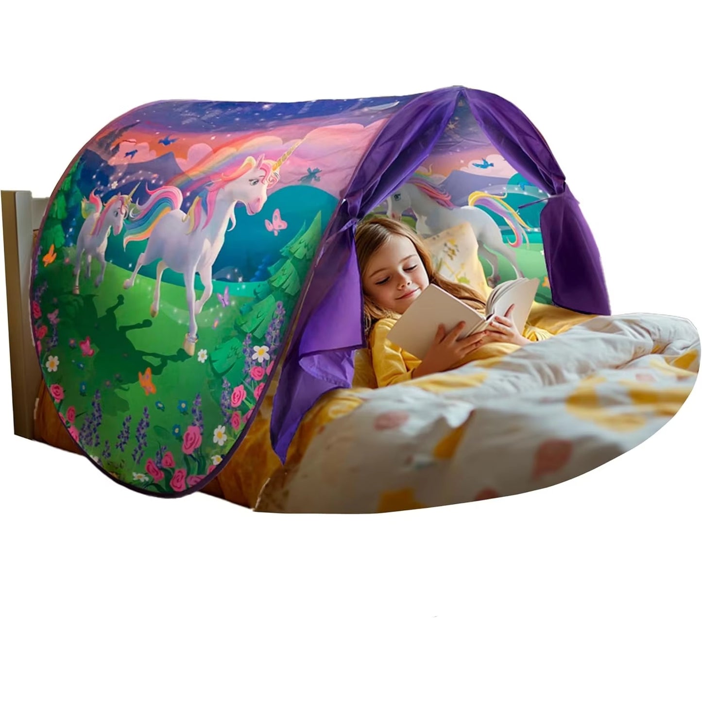 Kids Bed Dream Tent with Light Foldable Mosquito Net