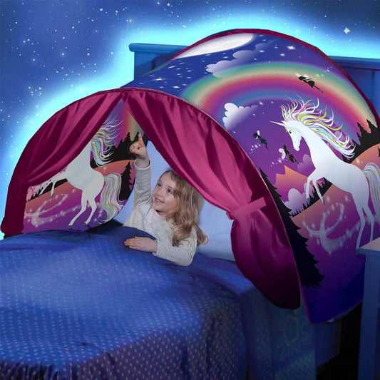 Kids Bed Dream Tent with Light Foldable Mosquito Net