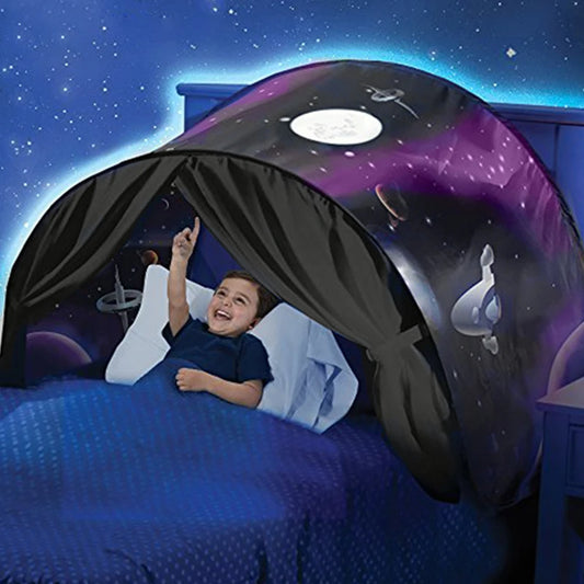 Kids Bed Dream Tent with Light Foldable Mosquito Net