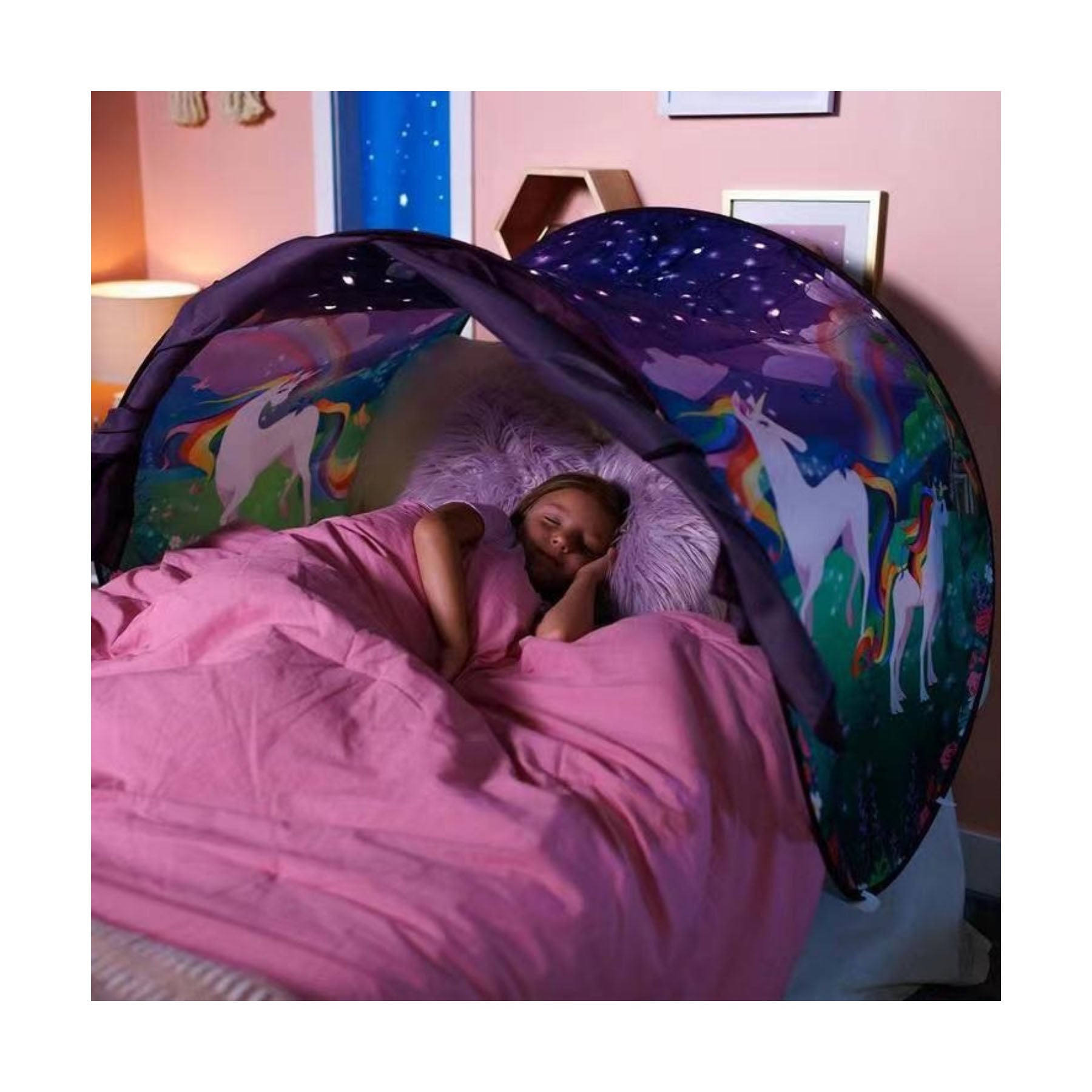 Kids Bed Dream Tent with Light Foldable Mosquito Net