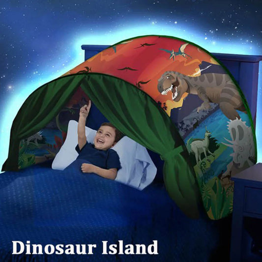Kids Bed Dream Tent with Light Foldable Mosquito Net