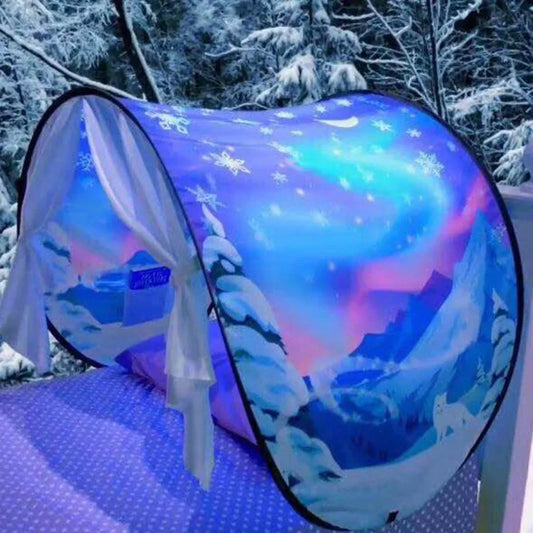 Kids Bed Dream Tent with Light Foldable Mosquito Net