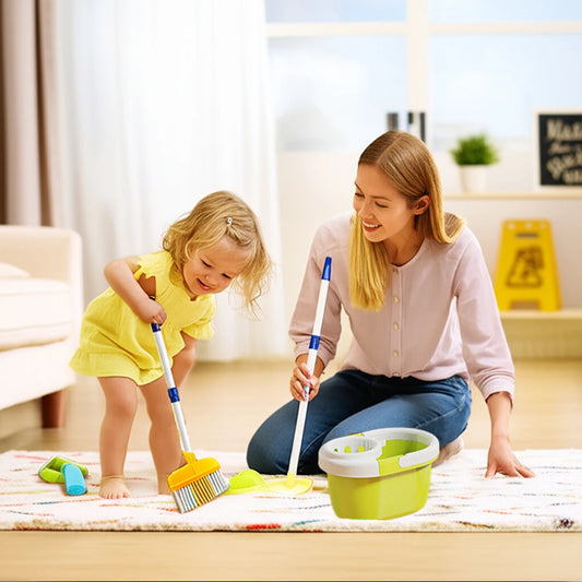 Kids Cleaning Toy Set Montessori Mini Broom Mop Dustpan