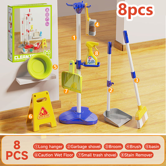 Kids Cleaning Toy Set Montessori Mini Broom Mop Dustpan