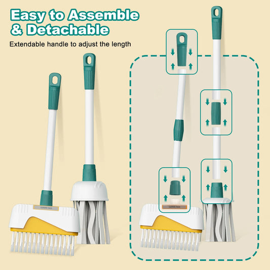 Kids Cleaning Toy Set with Broom Mop Bucket 12PCS