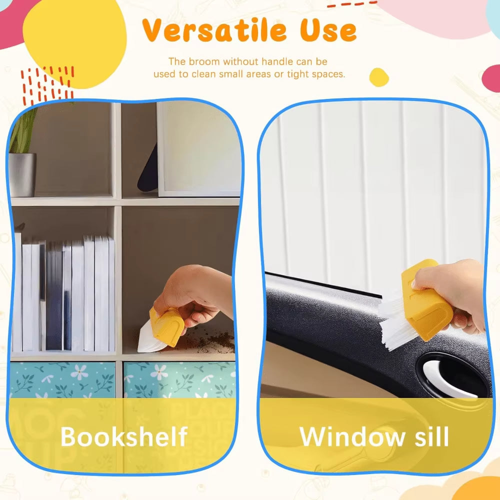 Kids Cleaning Toy Set with Broom and Dustpan for Pretend Play