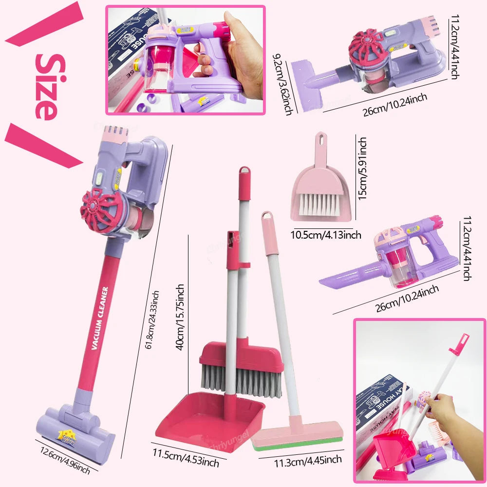 Kids Electric Vacuum Cleaning Toy Set