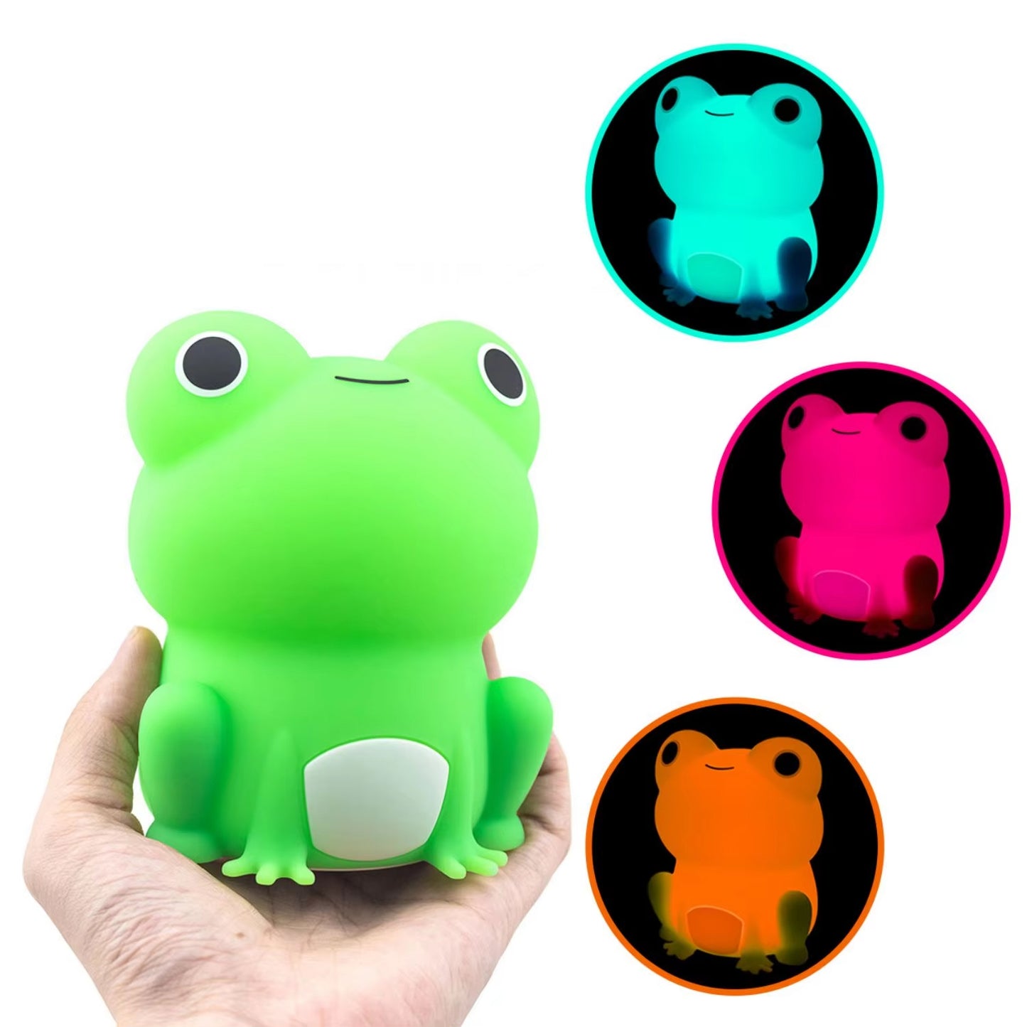 Kids Frog Night Light Soft Silicone Dimmable Lamp