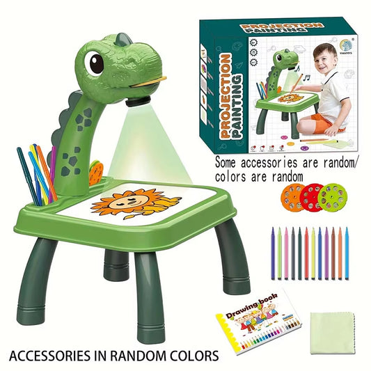 Kids Projection Drawing Table Pony Shape Painting Board
