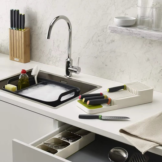 Kitchen Drawer Cutlery Storage Tray Knife Holder