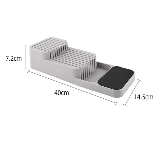Kitchen Drawer Cutlery Storage Tray Knife Holder